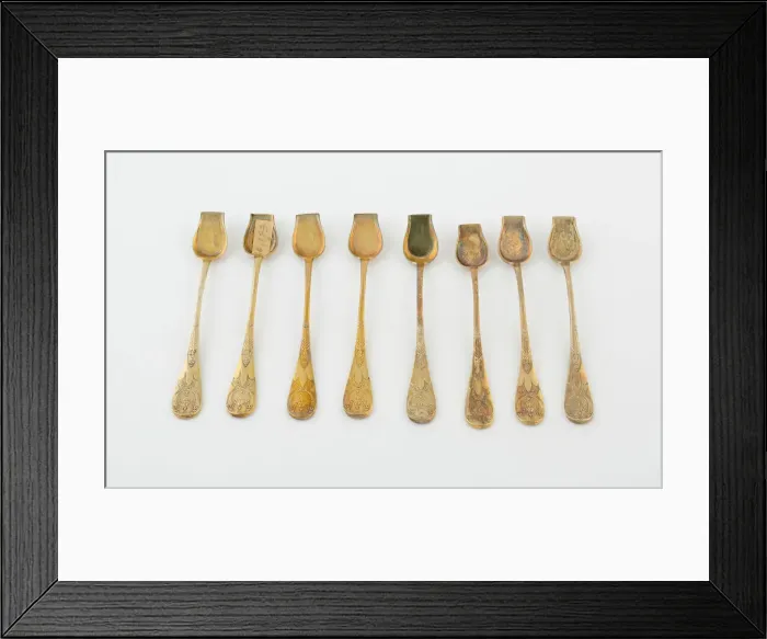 Framed Print : Set of Salt Spoons (10), Paris, 1789  /  1820. Creators: Martin-Guillaume Biennais
