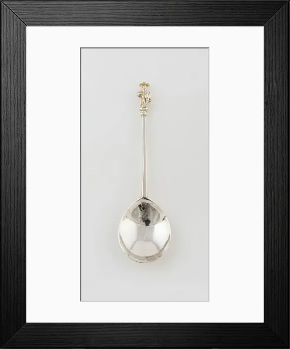 Framed Print : Apostle Spoon: St. Matthias, London, 1636 / 37. Creator: Unknown Framed Print : Apostle Spoon: St. Matthias, London, 1636 / 37. Creator: Unknown