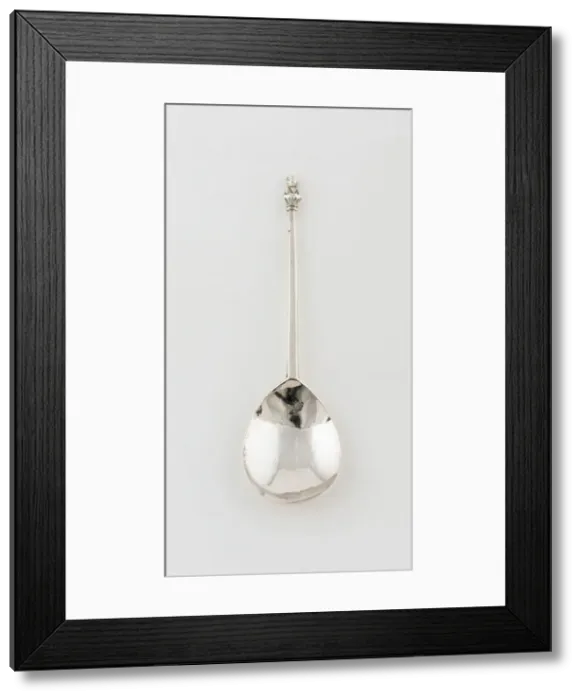 Framed Print : Spoon with Figure of Venus and Apple of Discord Finial, London, 1701 / 02. Creator: Unknown Framed Print : Spoon with Figure of Venus and Apple of Discord Finial, London, 1701 / 02. Creator: Unknown