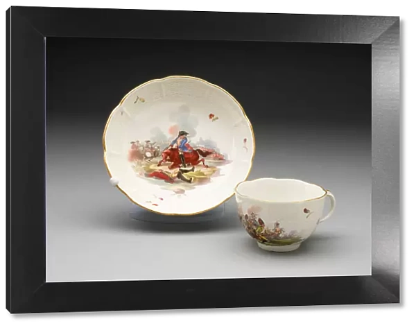 Cup and Saucer, Ludwigsburg, c. 1770. Creator: Ludwigsburg Porcelain Factory