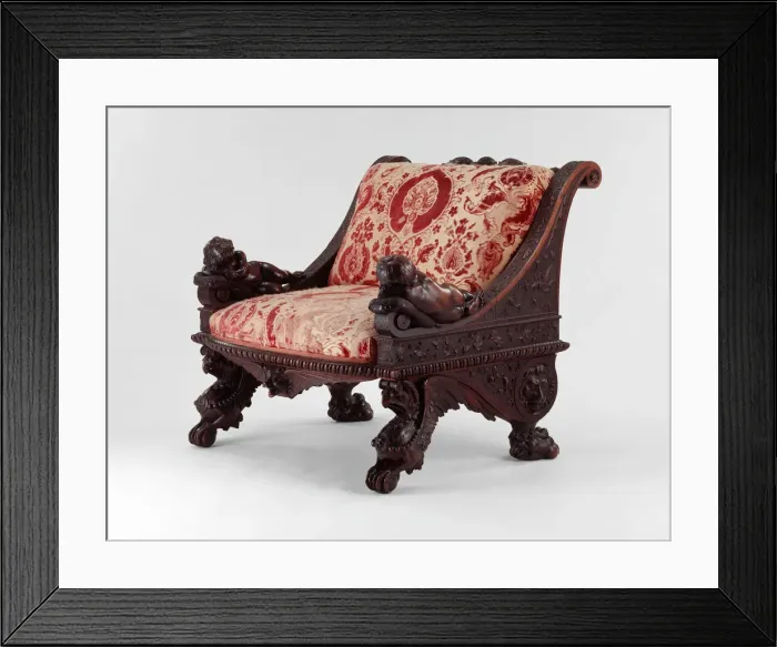Framed Print : Armchair, Florence, 1876. Creator: Luigi Frullini Framed Print : Armchair, Florence, 1876. Creator: Luigi Frullini