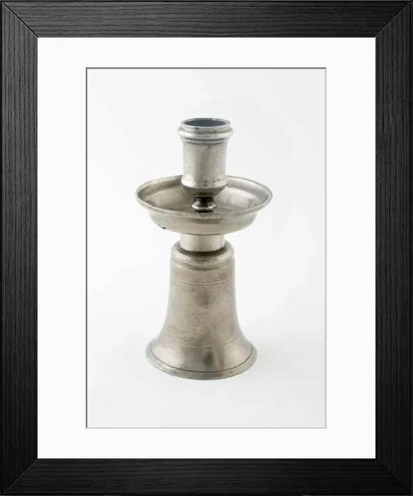 Framed Print : Candlestick on Bell-Shaped Base, Netherlands, 17th century. Creator: Unknown Framed Print : Candlestick on Bell-Shaped Base, Netherlands, 17th century. Creator: Unknown
