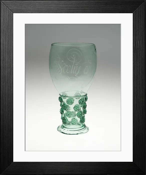 Framed Print : Prunted Beaker (Roemer), Netherlands, c. 1640. Creator: Unknown Framed Print : Prunted Beaker (Roemer), Netherlands, c. 1640. Creator: Unknown