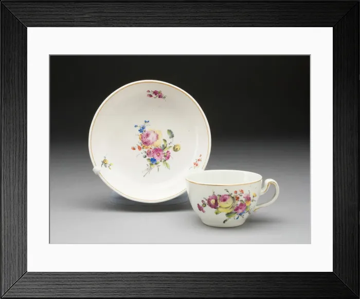 Framed Print : Cup and Saucer, Hague, The, 1778 / 86. Creator: Unknown Framed Print : Cup and Saucer, Hague, The, 1778 / 86. Creator: Unknown