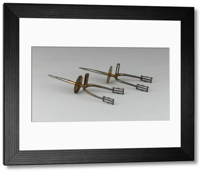 Framed Print : Pair of Prick Spurs, Algeria, 18th / 19th century. Creator: Unknown Framed Print : Pair of Prick Spurs, Algeria, 18th / 19th century. Creator: Unknown