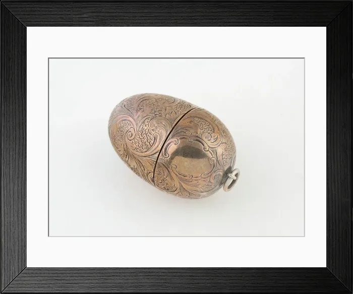Framed Print : Egg-Shaped Vinaigrette, Birmingham, c. 1858 / 59. Creator: Marked A&S Framed Print : Egg-Shaped Vinaigrette, Birmingham, c. 1858 / 59. Creator: Marked A&S