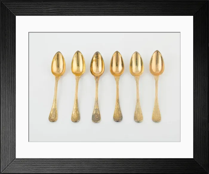 Framed Print : Set of Dessert Spoons (10), Paris, 1789 / 1820. Creators: Martin-Guillaume Biennais Framed Print : Set of Dessert Spoons (10), Paris, 1789 / 1820. Creators: Martin-Guillaume Biennais