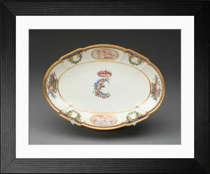 Framed Print : Dish from the Charlotte Louise Service, Sevres, c. 1774 Framed Print : Dish from the Charlotte Louise Service, Sevres, c. 1774