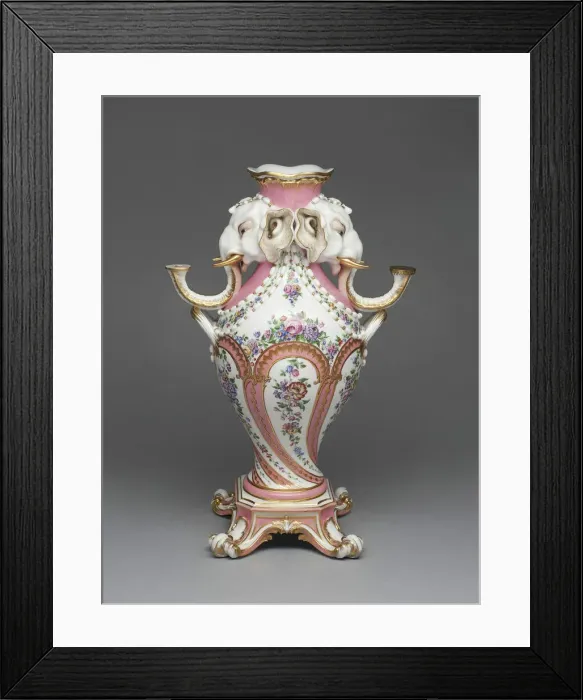 Framed Print : Elephant Candelabrum Vase (Vase aTete d Elephant), Sevres, 1757 / 58 Framed Print : Elephant Candelabrum Vase (Vase aTete d Elephant), Sevres, 1757 / 58