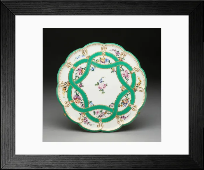 Framed Print : Footed Tray, Sevres, 1757. Creator: Sevres Porcelain Manufactory Framed Print : Footed Tray, Sevres, 1757. Creator: Sevres Porcelain Manufactory