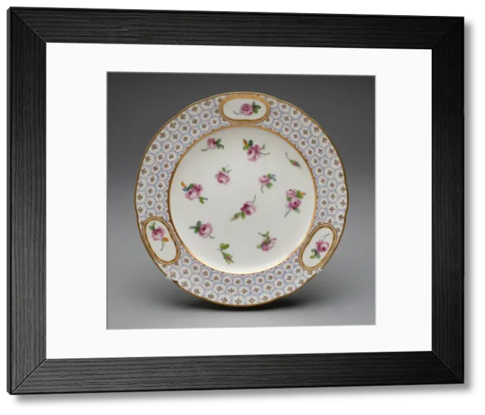 Framed Print : Plate, Sevres, 1787. Creators: Sevres Porcelain Manufactory, Bouillat Framed Print : Plate, Sevres, 1787. Creators: Sevres Porcelain Manufactory, Bouillat