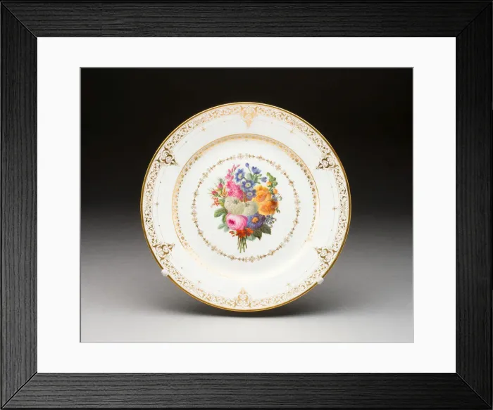 Framed Print : Plate, Sevres, 1845 / 46. Creator: Sevres Porcelain Manufactory Framed Print : Plate, Sevres, 1845 / 46. Creator: Sevres Porcelain Manufactory