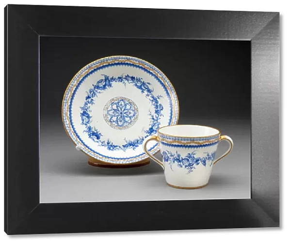Cup and Saucer, Sevres, c. 1760. Creator: Sevres Porcelain Manufactory