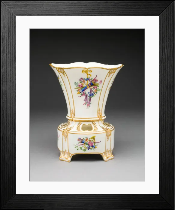 Framed Print : Flower Vase, Sevres, 1759. Creators: Sevres Porcelain Manufactory Framed Print : Flower Vase, Sevres, 1759. Creators: Sevres Porcelain Manufactory