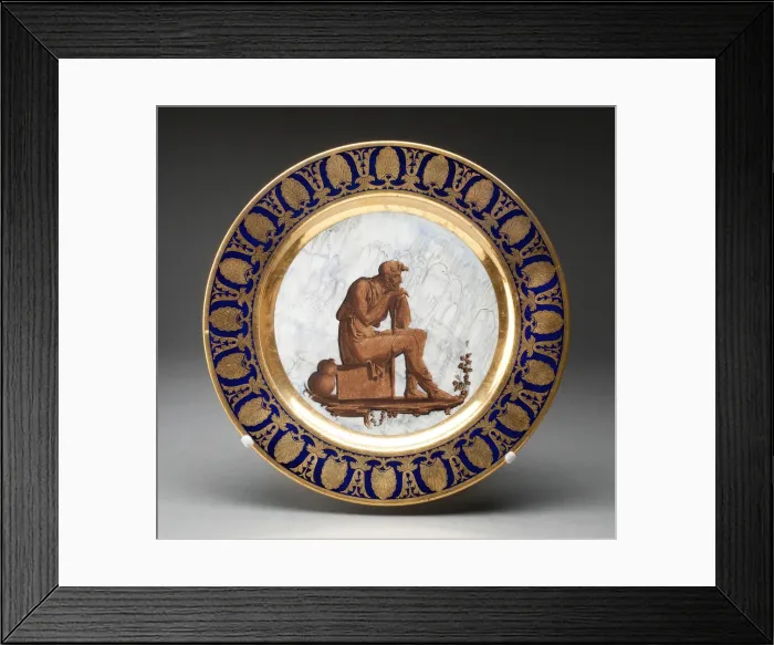 Framed Print : Plate, Sevres, Early 19th century. Creator: Sevres Porcelain Manufactory Framed Print : Plate, Sevres, Early 19th century. Creator: Sevres Porcelain Manufactory