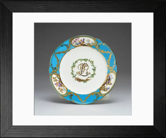 Framed Print : Plate, Sevres, 1771 / 72. Creator: Sevres Porcelain Manufactory Framed Print : Plate, Sevres, 1771 / 72. Creator: Sevres Porcelain Manufactory