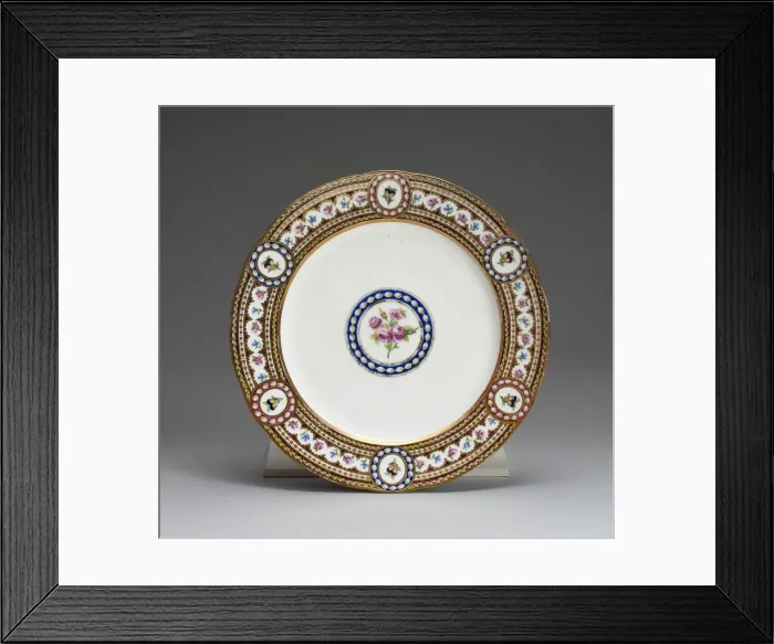 Framed Print : Plate, Sevres, 1784. Creators: Sevres Porcelain Manufactory Framed Print : Plate, Sevres, 1784. Creators: Sevres Porcelain Manufactory