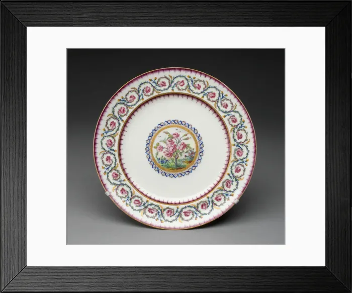Framed Print : Sample Plate, Sevres, 1790. Creators: Sevres Porcelain Manufactory Framed Print : Sample Plate, Sevres, 1790. Creators: Sevres Porcelain Manufactory