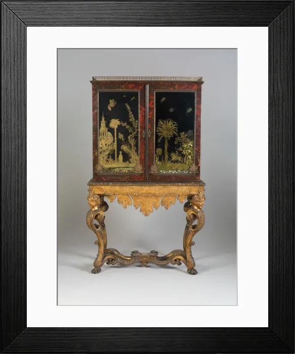 Framed Print : Cabinet on Stand, Netherlands, Late 17th century. Creator: Unknown Framed Print : Cabinet on Stand, Netherlands, Late 17th century. Creator: Unknown