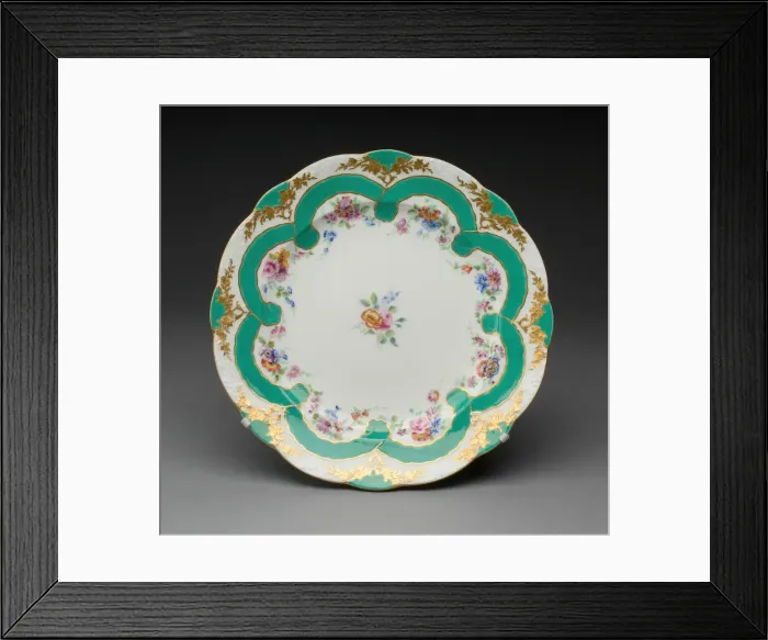 Framed Print : Plate, Sevres, 1758 / 59. Creator: Sevres Porcelain Manufactory Framed Print : Plate, Sevres, 1758 / 59. Creator: Sevres Porcelain Manufactory