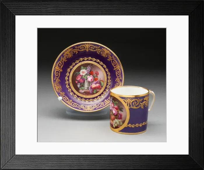 Framed Print : Cup and Saucer, Sevres, 1793. Creators: Sevres Porcelain Manufactory Framed Print : Cup and Saucer, Sevres, 1793. Creators: Sevres Porcelain Manufactory