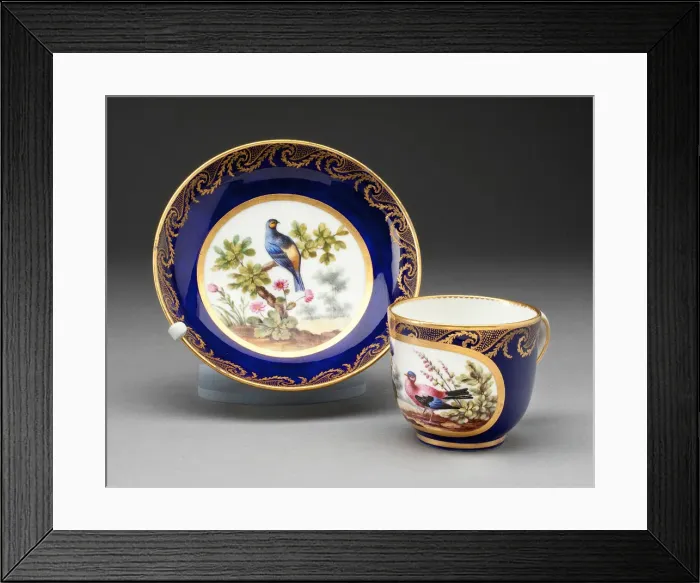 Framed Print : Cup and Saucer, Sevres, 1772. Creators: Sevres Porcelain Manufactory Framed Print : Cup and Saucer, Sevres, 1772. Creators: Sevres Porcelain Manufactory