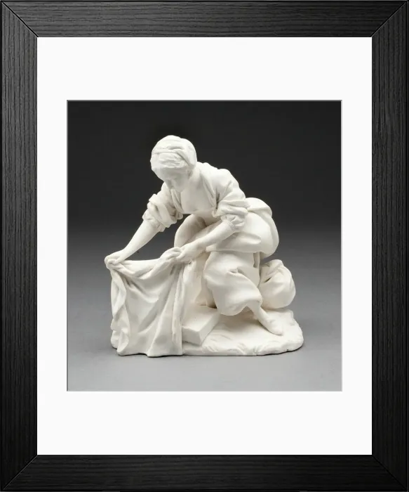 Framed Print : Girl Washing Clothes, Sevres, 1755 / 60. Creator: Sevres Porcelain Manufactory Framed Print : Girl Washing Clothes, Sevres, 1755 / 60. Creator: Sevres Porcelain Manufactory