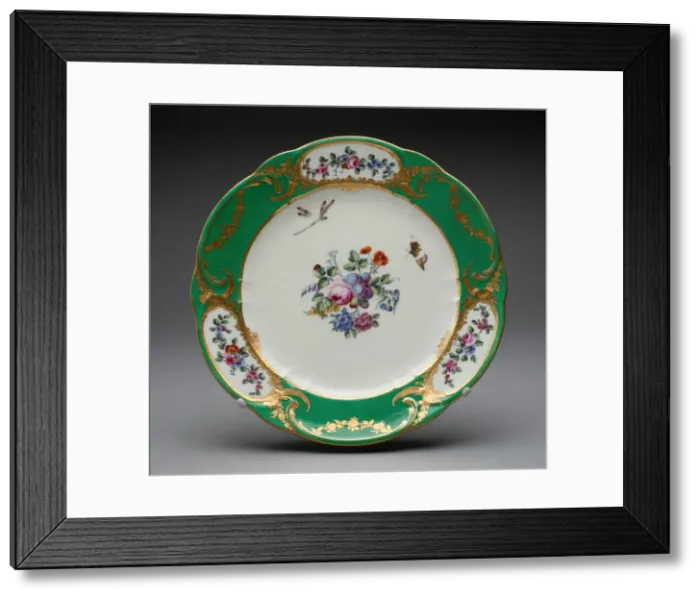 Framed Print : Plate, Sevres, 1765. Creators: Sevres Porcelain Manufactory Framed Print : Plate, Sevres, 1765. Creators: Sevres Porcelain Manufactory