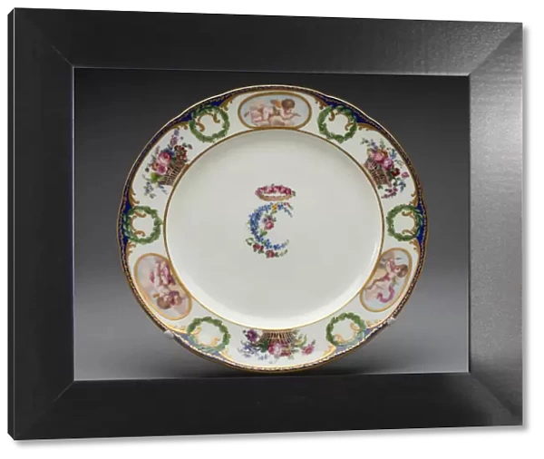 Plate from the Charlotte Louise Service, Sevres, 1774