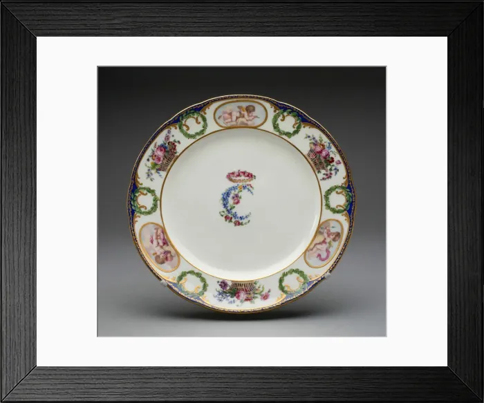 Framed Print : Plate from the Charlotte Louise Service, Sevres, 1774 Framed Print : Plate from the Charlotte Louise Service, Sevres, 1774