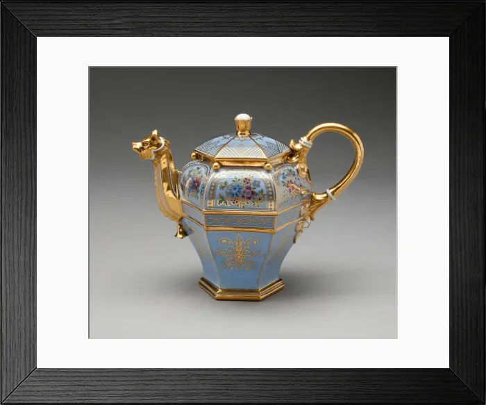 Framed Print : Teapot, Sevres, 1832 / 35. Creator: Sevres Porcelain Manufactory Framed Print : Teapot, Sevres, 1832 / 35. Creator: Sevres Porcelain Manufactory