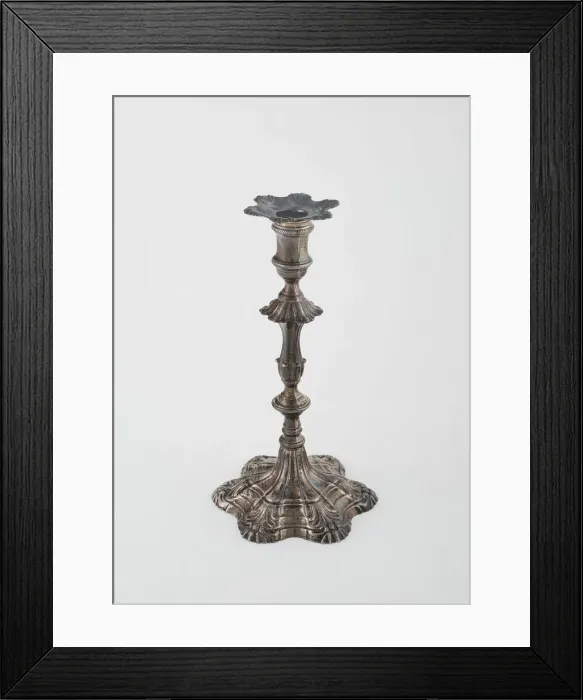 Framed Print : Candlestick, London, 1762 / 63. Creator: Ebenezer Coker Framed Print : Candlestick, London, 1762 / 63. Creator: Ebenezer Coker