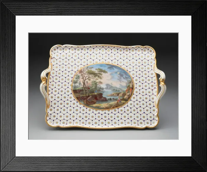 Framed Print : Tray for a Tea Service, Sevres, 1768. Creator: Sevres Porcelain Manufactory Framed Print : Tray for a Tea Service, Sevres, 1768. Creator: Sevres Porcelain Manufactory
