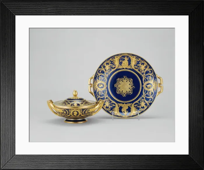Framed Print : Covered Bowl and Stand (Ecuelle de la toilette), Sevres, 1784 Framed Print : Covered Bowl and Stand (Ecuelle de la toilette), Sevres, 1784