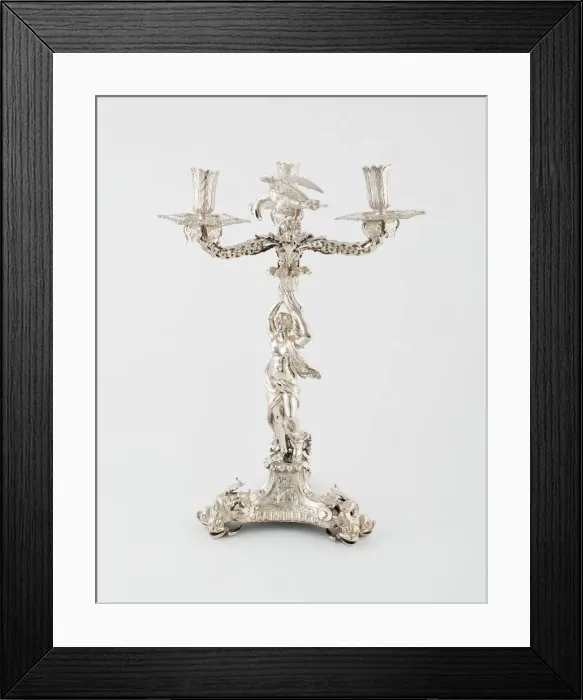 Framed Print : Tripod Candelabrum, London, c. 1680. Creator: Unknown