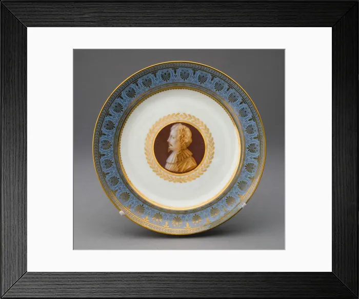 Framed Print : Plate, Sevres, 1834. Creator: Sevres Porcelain Manufactory Framed Print : Plate, Sevres, 1834. Creator: Sevres Porcelain Manufactory