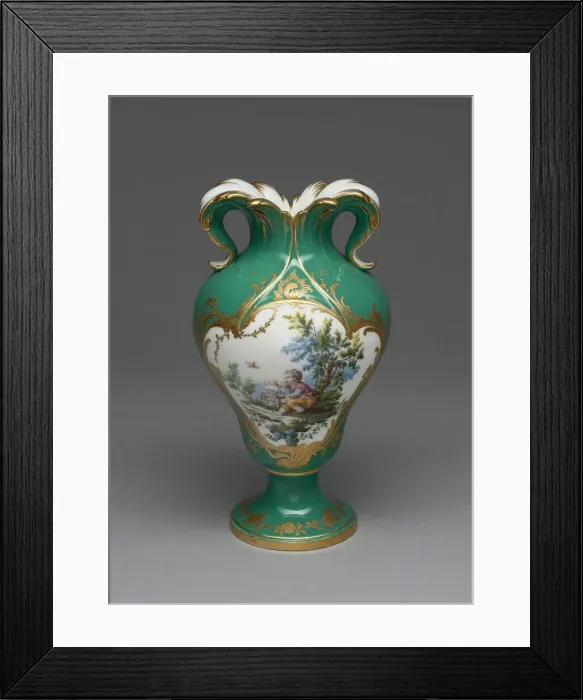 Framed Print : Vase (Vase aoreilles), Sevres, c. 1756. Creators Framed Print : Vase (Vase aoreilles), Sevres, c. 1756. Creators