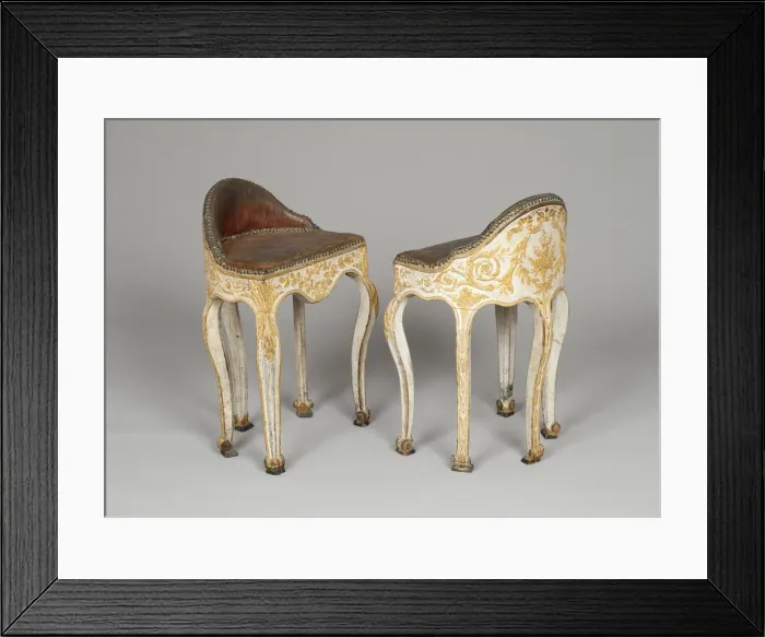 Framed Print : Pair of Musicians Chairs, Northern Italy, c. 1770. Creator: Unknown Framed Print : Pair of Musicians Chairs, Northern Italy, c. 1770. Creator: Unknown