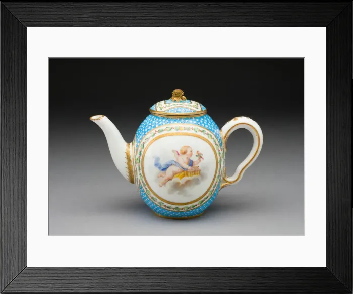 Framed Print : Teapot (from a tea service), Sevres, 1770. Creators Framed Print : Teapot (from a tea service), Sevres, 1770. Creators