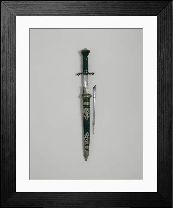 Framed Print : Dagger with Two Awls and Sheath for the Bodyguard of the Elector of Saxony, Dresden, 1580 Framed Print : Dagger with Two Awls and Sheath for the Bodyguard of the Elector of Saxony, Dresden, 1580