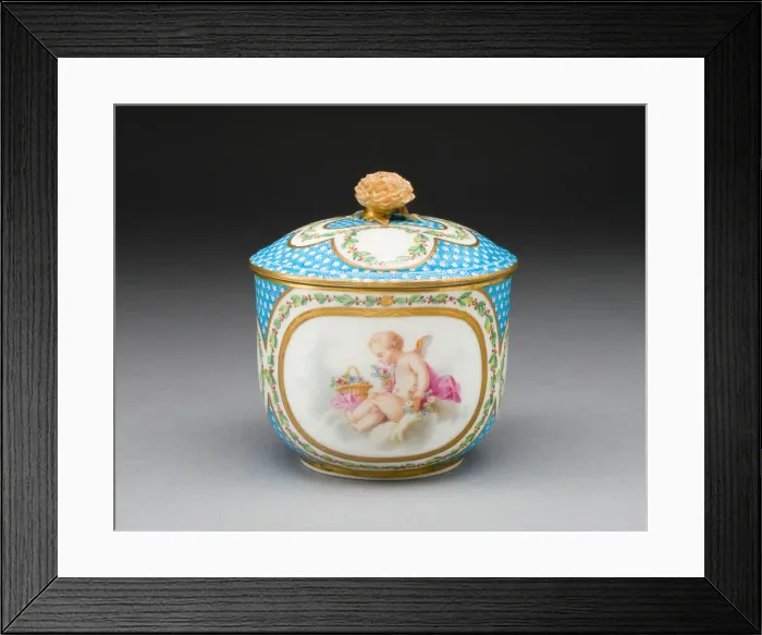 Framed Print : Sugar Bowl (from a tea service), Sevres, 1770. Creators Framed Print : Sugar Bowl (from a tea service), Sevres, 1770. Creators