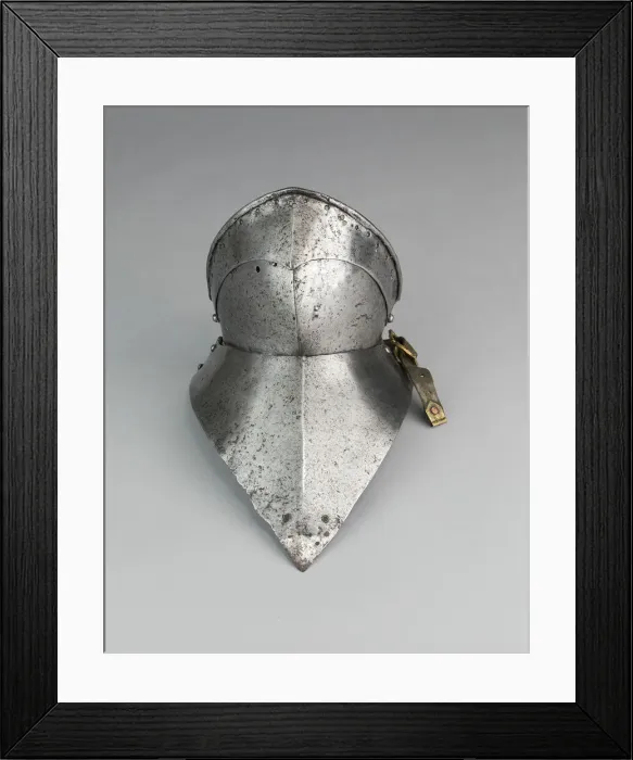 Framed Print : Bevor ('Falling Buff') and Gorget Plate, Europe, c. 1490. Creator: Unknown Framed Print : Bevor ('Falling Buff') and Gorget Plate, Europe, c. 1490. Creator: Unknown