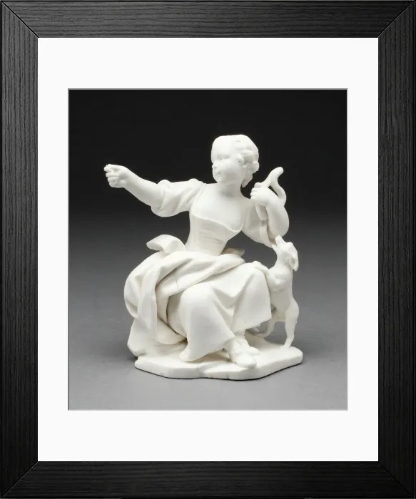 Framed Print : The Girl Offers Her Coin in Payment, Sevres, c. 1757 Framed Print : The Girl Offers Her Coin in Payment, Sevres, c. 1757
