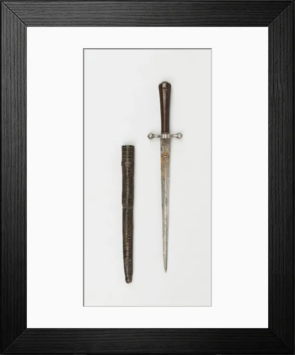 Framed Print : Dagger with Sheath, Scotland, dated 1624. Creator: Unknown Framed Print : Dagger with Sheath, Scotland, dated 1624. Creator: Unknown