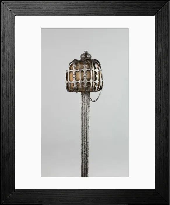 Framed Print : Basket-Hilted Broadsword (Claymore), Scotland, c. 1760. Creator: Unknown Framed Print : Basket-Hilted Broadsword (Claymore), Scotland, c. 1760. Creator: Unknown