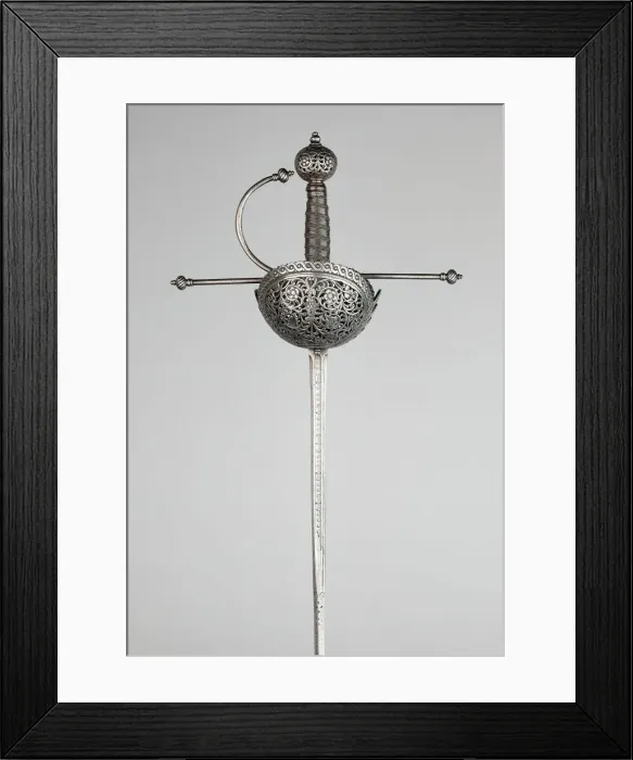 Framed Print : Rapier, Italy, 1640 / 60. Creator: Unknown Framed Print : Rapier, Italy, 1640 / 60. Creator: Unknown