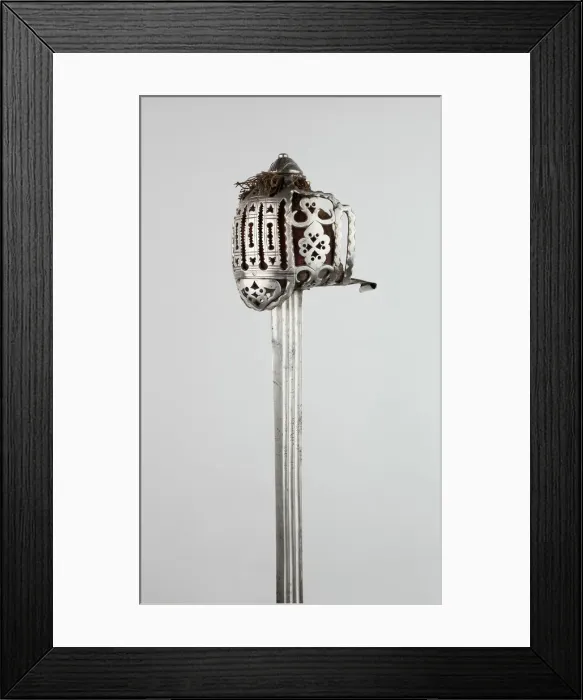 Framed Print : Basket-Hilted Broadsword, Scotland, c. 1780. Creator: Unknown