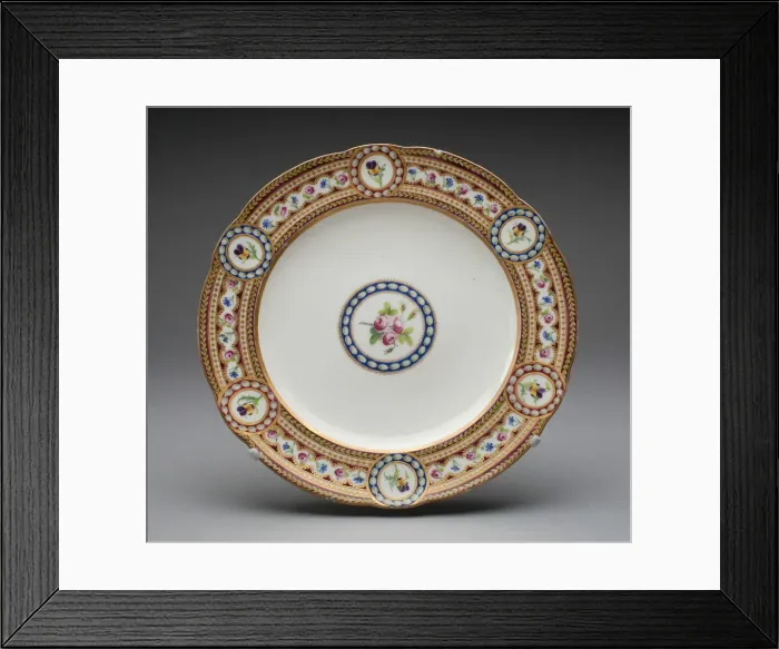 Framed Print : Plate, Sevres, 1784. Creators: Sevres Porcelain Manufactory