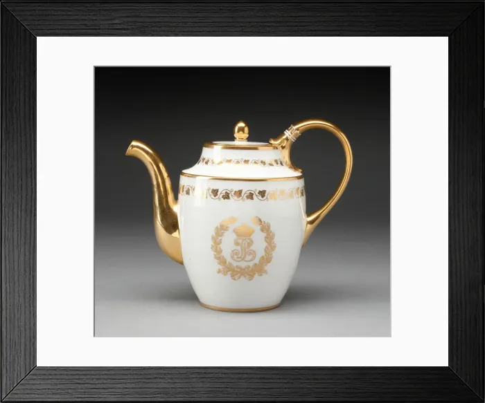 Framed Print : Teapot, Sevres, 1845. Creator: Sevres Porcelain Manufactory Framed Print : Teapot, Sevres, 1845. Creator: Sevres Porcelain Manufactory