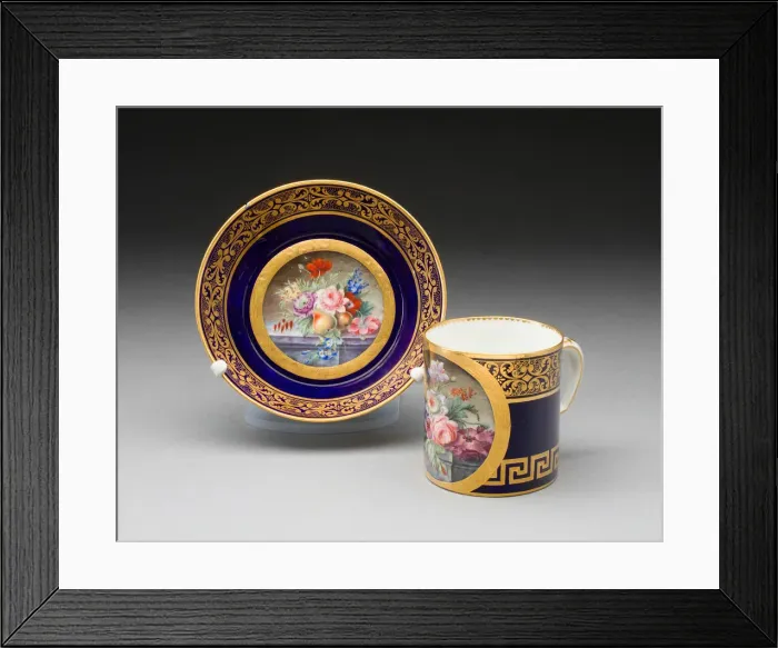 Framed Print : Cup and Saucer, Sevres, Late 18th century. Creator Framed Print : Cup and Saucer, Sevres, Late 18th century. Creator